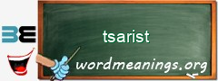 WordMeaning blackboard for tsarist